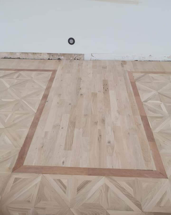 Parquet repare apres remplacement des lames